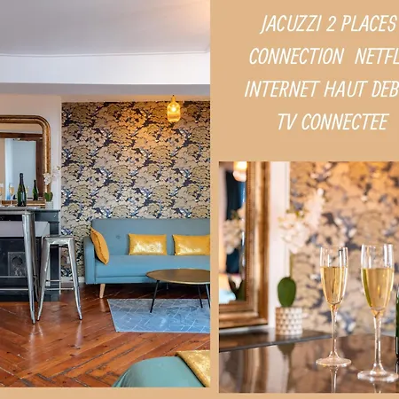 Le Lovely Cosy Jacuzzi Centre-ville Wifi Apartment *